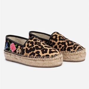 NWT JOHNNY WAS GARDEN LEOPARD ESPADRILLE SZ. 7.5